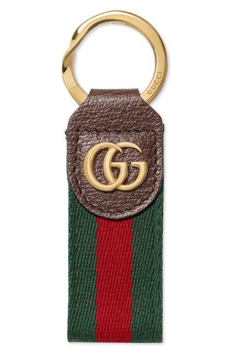 nylon web key ring gucci|Gucci keychain.